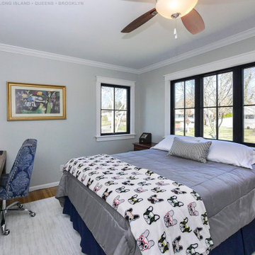 Stylish Black Windows in Fantastic Bedroom - Renewal by Andersen Long Island