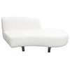 Vesper Curved Armless Right Chaise, White