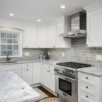 Gladwyne PA Black and White Bishop and Fabuwood Kitchen