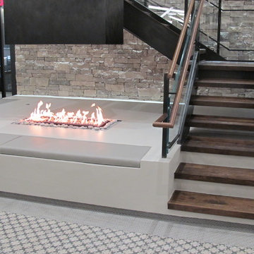 Custom 4 Sided Open Gas Fireplace - Acucraft - Atlas Holdings LLC - Greenwich, C