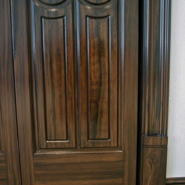 Faux Walnut wood Grain Doors