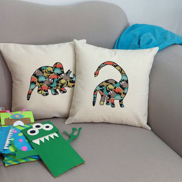 RoomCraft "Applique Dinosaurs" Bedding and Room decor