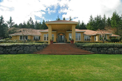Tuscan exterior home photo in Seattle