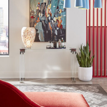 Modern Console Tables with Lucite