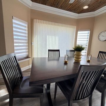 Lake Geneva- Banded Shades, faux wood and duette shades