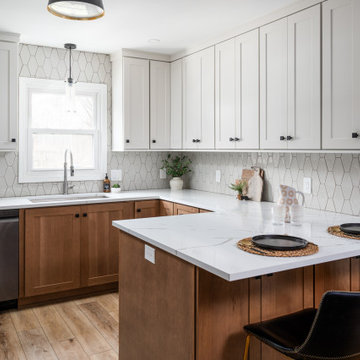 Natural Wood & White Kitchen