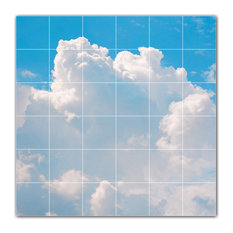 Clouds Ceramic Tile Wall Mural HZ500378-66XL. 72" x 72"