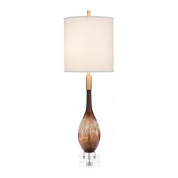 Elegant Elongated Glass Table Lamp - Table Lamps