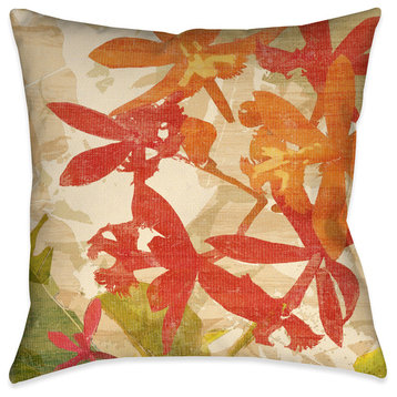 Laural Home Exotic Foliage I Outdoor Decorative Pillow, 18"x18"