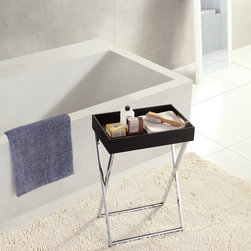 Shower Series Double Towel Holder & Tray Stand - Home Decor