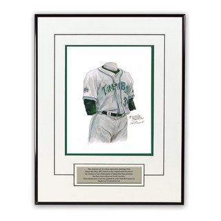 MLB Tampa Bay Rays 2007 uniform original art – Heritage Sports Art