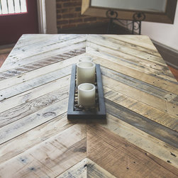 Handmade Chevron Design Dining Table - Products