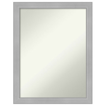 Vista Brushed Nickel Narrow Non-Beveled Wall Mirror - 20.5 x 26.5 in.