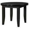 Round Dining Table in Black and Ebony Finish