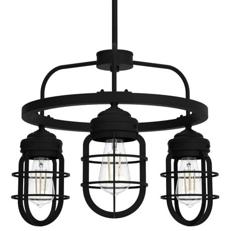 Hunter Starklake 21 Chandelier Starklake 3 Light 21"W Ring - Natural Iron