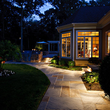Cherry Hill Patio with Unique Fire Pit