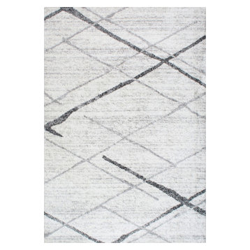 nuLOOM Thigpen Striped Contemporary Area Rug, Gray, 4'x6'