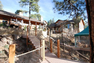 Inspiration for a craftsman deck remodel in Other