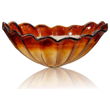 Firenze Candle or Candle Holder, Burnt Orange/Two-tone