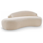Meridian Furniture - Caspian Upholstered 79" Loveseat, Beige, Chenille Fabric - Indulge in the allure of the Beige Caspian Loveseat by Meridian Furniture. Its captivating design and luxurious Beige elevate any space with effortless elegance. Crafted with precision and durability in mind, this stunning piece becomes the focal point of gatherings, fostering moments of connection and warmth. Embrace sophistication and style with the Caspian Loveseat, a testament to exquisite taste and timeless beauty.