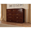AFI Deerfield Full Solid Wood Modern Murphy Bed Chest with Mattress in Walnut