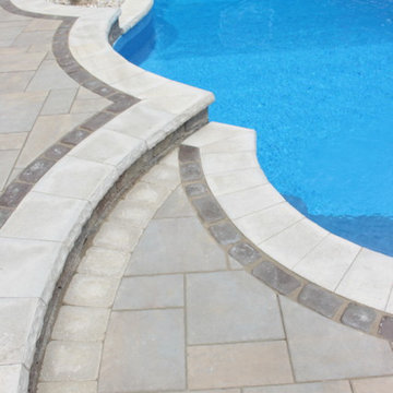 Swimming Pool Patio & Waterfall in Massapequa, NY