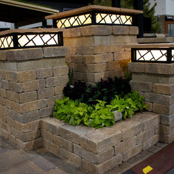 Edgewater Lighted Column Caps - Path Lights