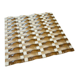 Coffe Brown 3D Sea Wave Glass Mosaic Tiles - Home Accessories & Decor