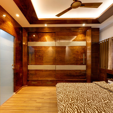 duplex bungalow in a apartment at ground floor was designed by culturals interio