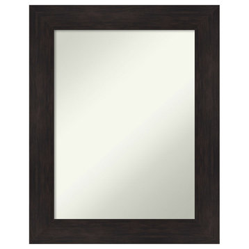 Furniture Espresso Non-Beveled Bathroom Wall Mirror - 23.5 x 29.5 in.