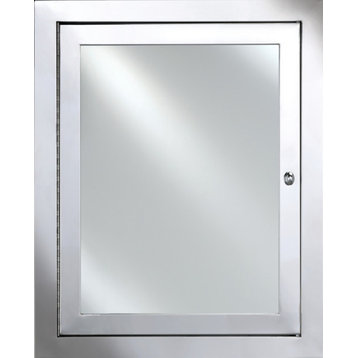 Metro Stainless Steel Medicine Cabinet, Polished, 25"x31"