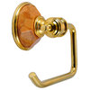 Toilet Paper Holder With Rosso Verona Marble Accents, Antique Bronze