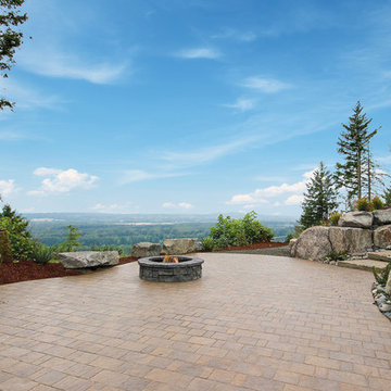 The Aurora : 2019 Clark County Parade of Homes : Lower Patio & Fire Pit