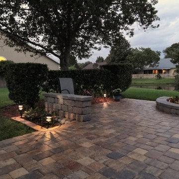 Paver Patio with Sitting Walls