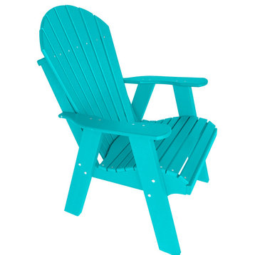 Phat Tommy Fire Pit Chair - Poly Adirondack Chair, Outdoor Patio Chair, Teal
