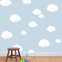 Cloud sky stencil nursery wall decor - Wall Stencils