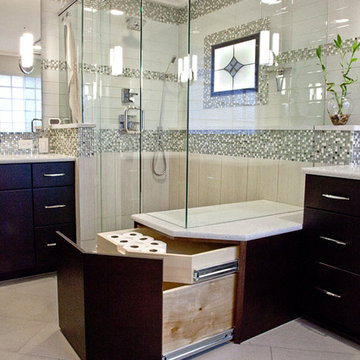 Master Bathroom with Custom Built-In Storage