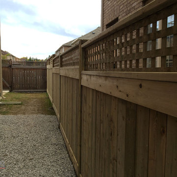 Pressure Treated Fence with Lattice
