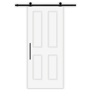 Flush barn door different CNC engraving designs, colors and hardware options, 30"x81"