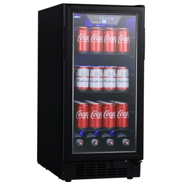 EdgeStar BBR901BL 15"W 80 Can Built-In Beverage Center - Black