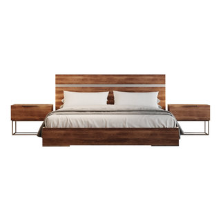 Nova Domus Brooklyn - Italian Modern Walnut Bed Set