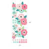 Kids Flower Vinyl Wall Sticker, Spring Pink and Mint Blooms
