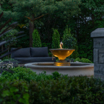 Landscaped Expansion Patio with Personalized Fountain