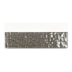 Abolos - Metro Cubes 2"x8" Textured Glass Tile,Glossy Urban Gray, Piece - Mosaic Tile