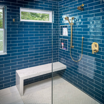 Beyond Beige - A Bold Blue Master Bath Transformation in Harrisburg, PA