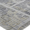 Huntley Luxe Geometric Maze Runner, Steel Gray, 2'9"x8'
