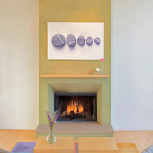 art above fireplace