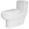 Contour 1-piece 0.8 GPF/1.28 GPF High Efficiency Dual Flush Toilet