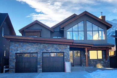 Transitional exterior home photo in Calgary
