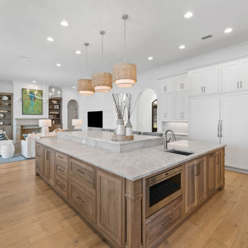 Grand Alabaster - White Oak Island Kitchen